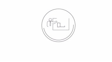 Büyüteç, baş parmağını kaldıran bir adamın sunumunu vurguluyor.