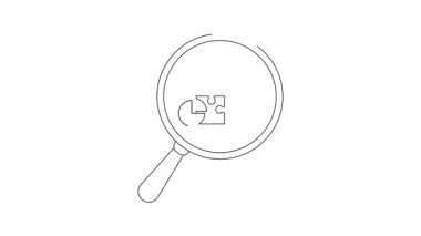 Bir pasta grafiğinin yanında yapboz büyüten karalanmış büyüteç.