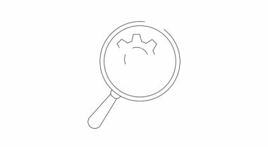 Bir vites, bir kilit ve bir büyüteç sergilenir