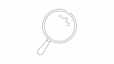 Taslak, bir dişli ve bir dolar işaretine odaklanan bir büyüteç tasvir ediyor