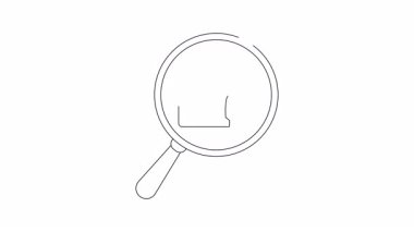 Bir satranç şövalyesinin ana hatları büyüteçle görülür.