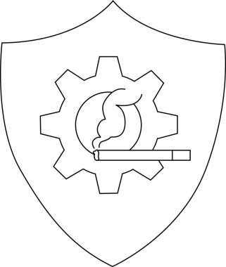 Bir kalkanın içinde sigara olan bir vites vardır.