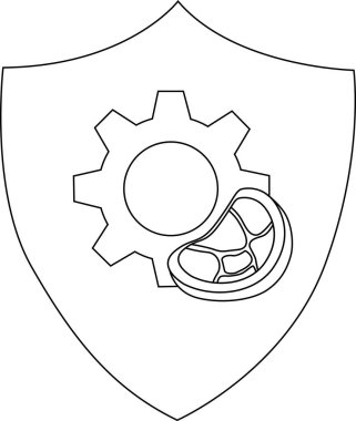 Kalkanda siyah beyaz çizgili narenciye amblemi ve vites var.