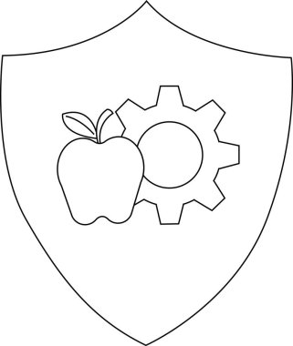 Elma dişli elmalı kalkan, yaprak dişli kalkan şeklinde.