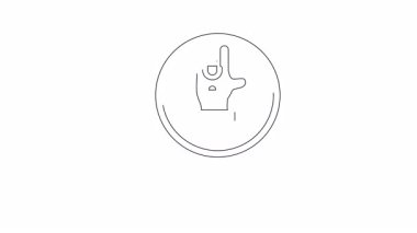 Bir büyüteç, işaret parmağında mikrofon olan bir eli ortaya çıkarır.