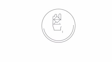 Büyüteç çizgisi, zarf tutan bir ele odaklanıyor.