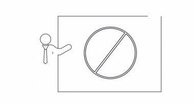 Çubuk şekli üzerine bulut indirme sembolü çizilmiş bir tahta sunar