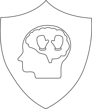 İçinde boks eldivenleri olan bir beynin bulunduğu bir kalkan amblemi zihinsel gücü, odaklanmayı ve zihinsel sağlık sorunlarıyla mücadeleyi simgeliyor..