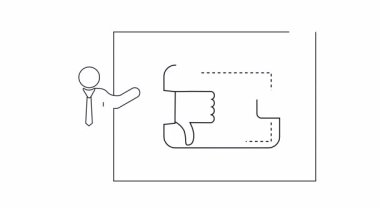 Finansal hoşnutsuzluğu, iş analizini ve cüzdanı reddedilmeyi gösteren bir sunum..