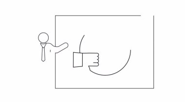Başparmakları aşağıda, kötü zaman yönetimini ve teslim tarihlerini karşılayamamayı simgeleyen bir saati gösteren bir sunum.