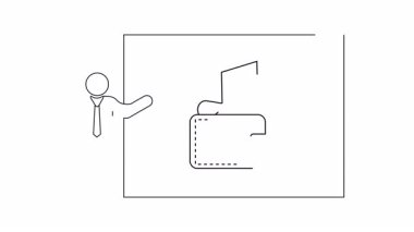 Cüzdanında para olan bir kişinin, mali ya da iş sunumları için uygun bir tasviri..