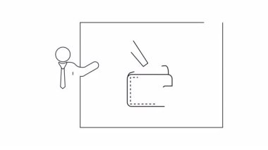 Cüzdanı para ile sunan bir kişinin tasviri, finansal sunumlar ve iş kavramları için ideal.