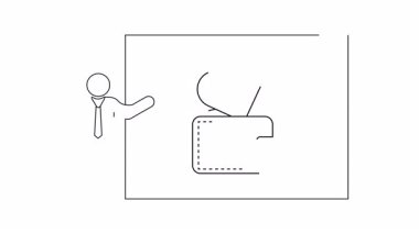 Cüzdanında kalp taşıyan bir kişinin, finansal sağlığı ve hayırseverliği sembolize eden bir çizgi çizimi..