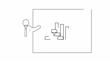 Altın fiyatlarının düştüğünü gösteren bir sunum. Grafik ve sunucuyla görselleştirilmiş. Ekonomik kriz ve finansal kayıp kavramlarını gözler önüne seriyor.