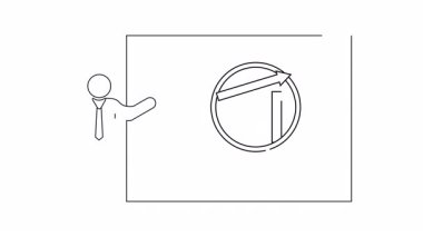 Büyüme analizini önemli veri noktalarını vurgulayan bir büyüteçle gösteren bir iş sunumu. İş stratejisi ve mali inceleme için mükemmel..