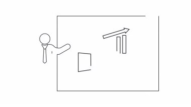 Büyüme grafikli bir iş sunumunun basit bir canlandırması. İş, finans ve eğitimle ilgili içerik için mükemmel.