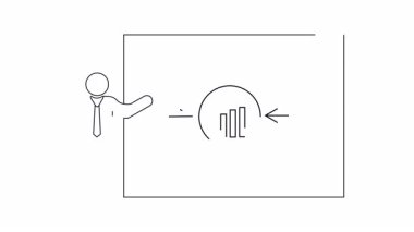 Büyüme grafikli bir iş sunumunun basit bir çizgisi. İş ve finans içeriği için mükemmel..