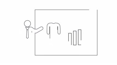 Büyüme çizelgesinin yer aldığı bir iş sunumunun temiz ve minimalist bir çizgisi. İş, finans ve eğitim içeriği için mükemmel.