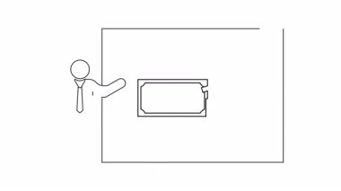 Finansal büyüme, yatırım ve ekonomik stratejiye odaklanan bir iş sunumunun basit bir tasviri. İş ve finans içeriği için ideal.