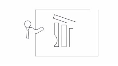 Ekonomik krizi sembolize eden bir bombayla ticari çöküşü gösteren bir sunum. Finansal risk ve piyasa düşüşünün görsel temsili.