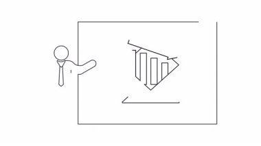 Düşen e-posta pazarlama performansını gösteren bir sunum, iş stratejisi tartışmaları ve pazarlama eğilimlerinin analizi için ideal.