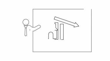 Emlak piyasasının bir sunucuyla düşüşünü gösteren basit bir sunum taslağı. Eğitim veya iş amaçlarına uygun.