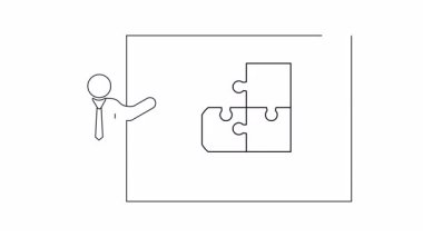 Yapboz parçalarını ve hilal şeklindeki ay şeklini gösteren bir sunum. İş, teknoloji veya eğitim içeriği için mükemmel.