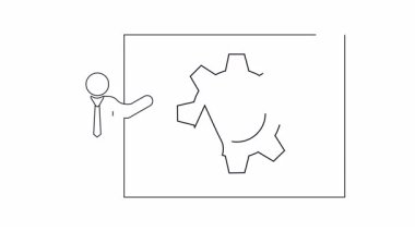 Yağ damlası olan bir teçhizatın diyagramını gösteren basit bir çizim, yağlama veya mühendislik kavramları için ideal..