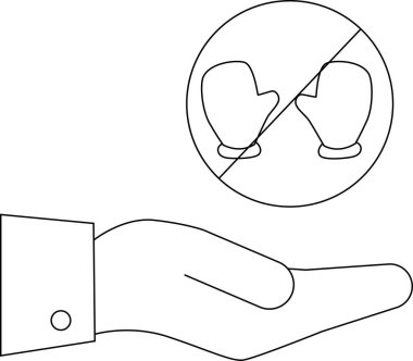 Çatışma çözümü ve şiddet karşıtlığını simgeleyen, savaşmadan barış öneren bir el..