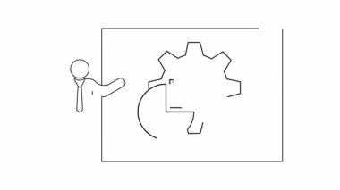 Etkili iletişim için bir iş sunumu, vurgulama stratejisi, veri analizi ve takım çalışmasının ana hatları.
