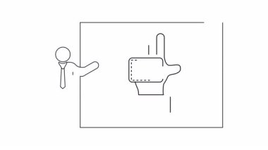 Cüzdan tutan bir el sunan bir kişinin tasviri, mali veya iş sunumları için ideal..