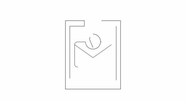 Bu animasyon bir e-posta ve konum simgesi içeren bir pano gösterir. İş sunumları, pazarlama materyalleri veya eğitim videoları için mükemmel..