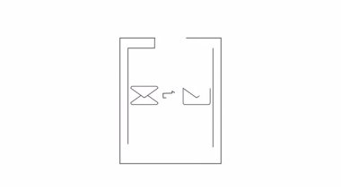 Pano e- posta aktarım simgesi canlandırma kavramı. Panodaki e- posta aktarım simgesi. E- posta aktarım simgesi canlandırması.