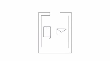 Dijital iletişim ve bilgi transferini sembolize eden, e-posta gönderen bir telefonu gösteren bir pano illüstrasyonu.