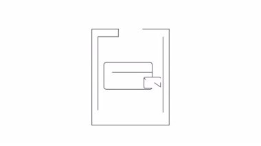 Kredi kartı ve zarf ikonu olan basit bir pano animasyonu. İş, finans veya teknolojiyle ilgili projeler için mükemmel.