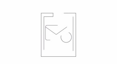 İçinde bir zarf ve e-posta takvimini temsil eden saat simgesi olan bir pano. Beyaz arkaplanda basit bir çizgi çizimi.