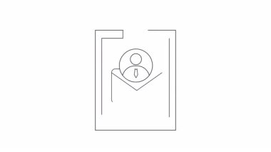 Panodaki bir iş başvurusunun basit bir tasviri. İş için mükemmel, HR, ya da kariyerle ilgili içerik.