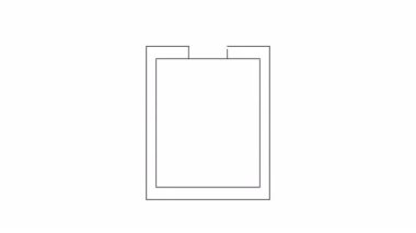 Basit bir satır sanatı tarzında hazırlanmış akıllı telefon simgesini gösteren bir panonun minimalist animasyonu.