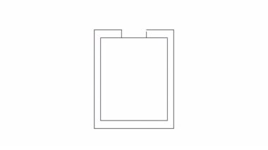 Animasyon servis ikonu. Bir pano bir kuryenin paket taşıdığını gösteriyor. Teslimat servisi veya lojistik videoları için mükemmel.