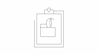 Küre ve veri sembolü olan bir pano simgesinin döngüsel bir canlandırması, küresel veri yönetimini göstermek için mükemmel.