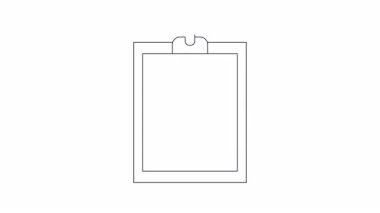 Kilitli bir evrak çantasını gösteren basit bir pano animasyonu. Güvenli iş verilerini ve bilgi korumasını simgeliyor..