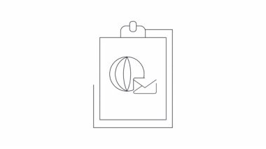 Bu animasyon videosunda dünya ve e-posta ikonu olan bir pano var. Sunumlar ya da izah videoları için mükemmel.