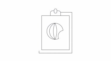 Bir dünyanın basit bir animasyonu ve bir panoda ay ikonu. Sunumlar, web siteleri veya sosyal medya için mükemmel.