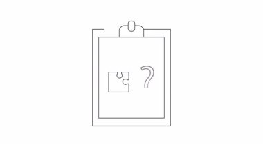 Üzerinde bulmaca ve soru işareti olan bir pano, problem çözme ve belirsizliği simgeliyor. İş, eğitim ve yaratıcı projeler için ideal.