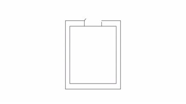 Bir teçhizat, dosya ve kağıdın yer aldığı bir teknik belge ikonunun basit bir animasyonu. İşlemleri ve talimatları göstermek için mükemmel.