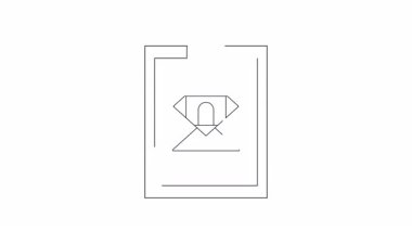 Gayrimenkul bülteni ikonunun modern bir animasyonu. Mülk, pazarlama ve iletişim projeleri için mükemmel.