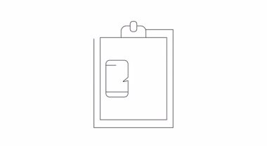 Bir akıllı telefon ve küresel konuşma baloncuğu gösteren animasyon panosu, teknoloji, iletişim ve küresel iş kavramları için ideal.