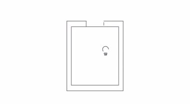 Panoda ampul fikri olan bir cep telefonu animasyonu, teknoloji ve yenilik temaları için mükemmel..