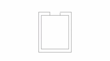 Bir cep telefonunun canlandırılmış taslak simgesi ve bir pano üzerinde ayarları. Teknoloji, iş ya da uygulamayla ilgili projeler için mükemmel.