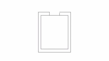 Gece modu etkinleştirilmiş, panoda sergilenen bir telefonun minimalist çizimi. Teknolojiyle ilgili içerik için temiz ve basit tasarım.